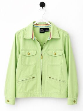 Lighthouse Apparel Lime Green Cotton Utility Jacket Size M